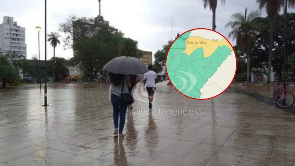 Alerta amarilla por tormentas en Corrientes para este sábado