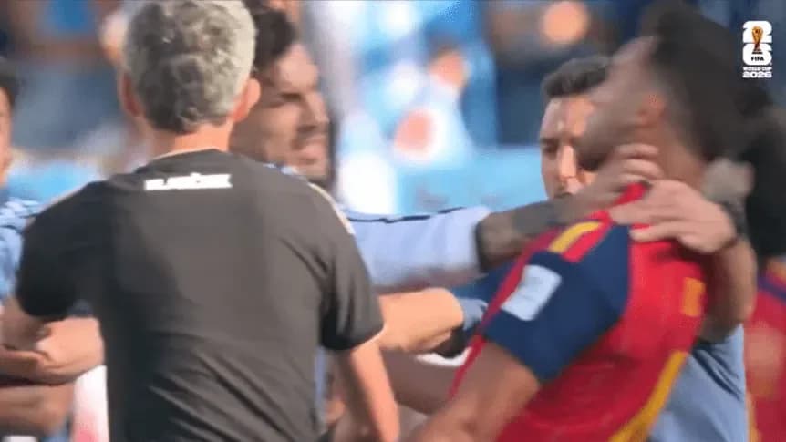Furiosa reacción de Paredes tras la final del Mundial: agarró del cuello y revolcó a dos jugadores de España - TyC Sports