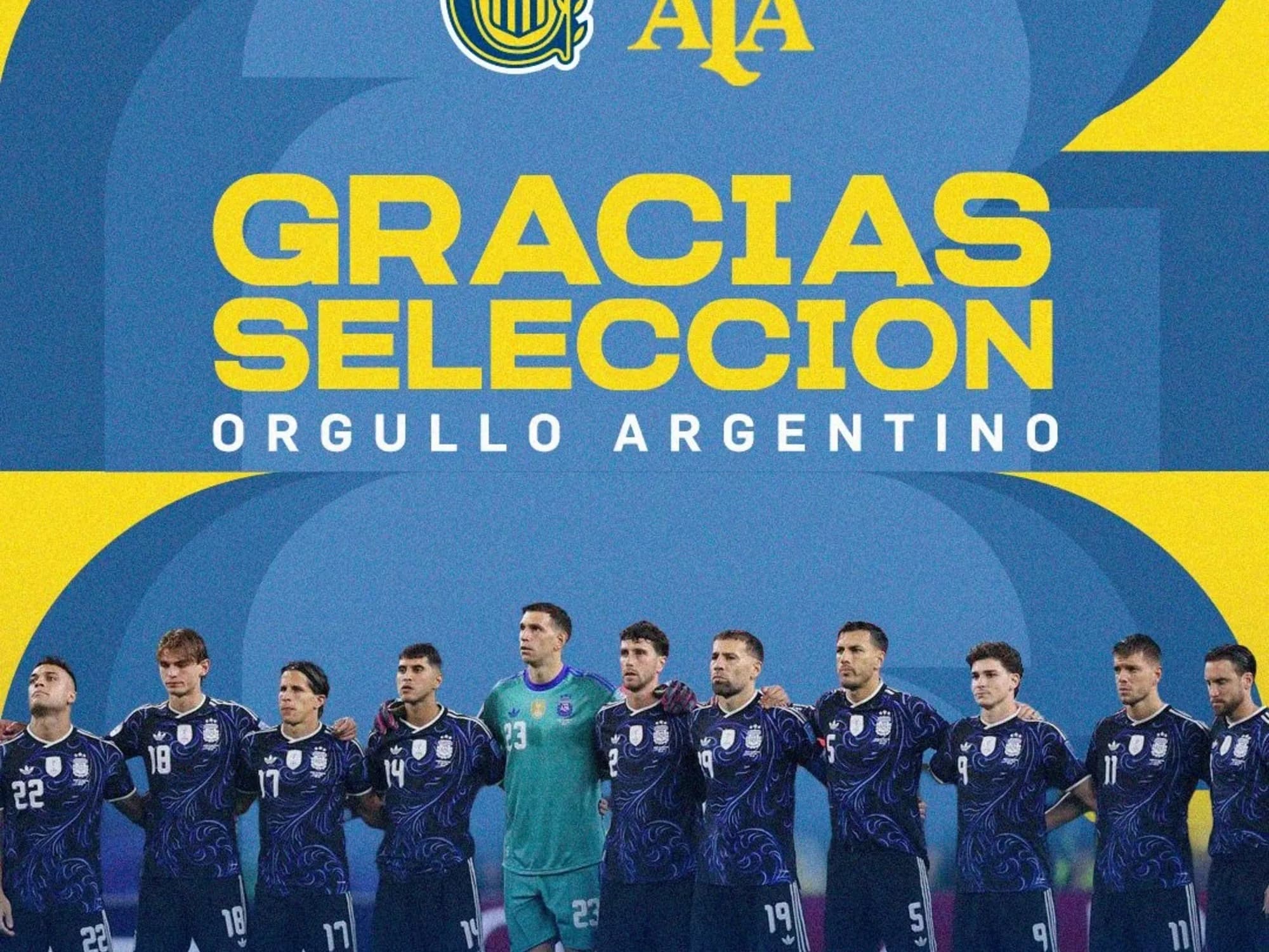El curioso descuido de Rosario Central: le agradecieron a la Selección, con una foto sin Messi