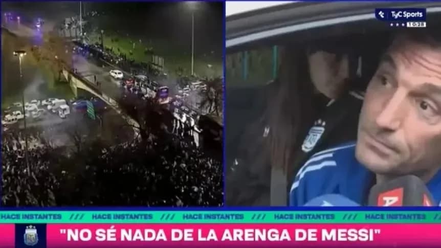 "No sé nada” de la arenga de Messi y desmintió teorías sobre la Selección Argentina: las frases de Scaloni tras perder la final del Mundial - TyC Sports