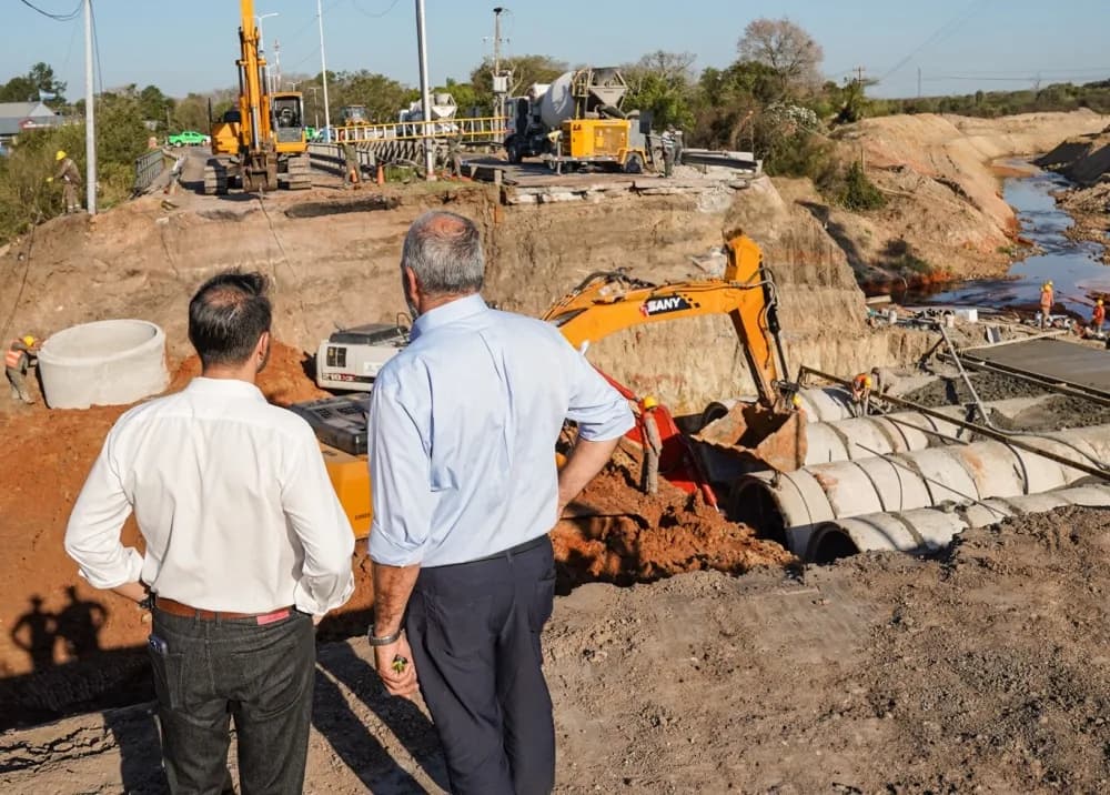 Polich recorrió con Valdés una obra clave que beneficiará a 250 mil vecinos