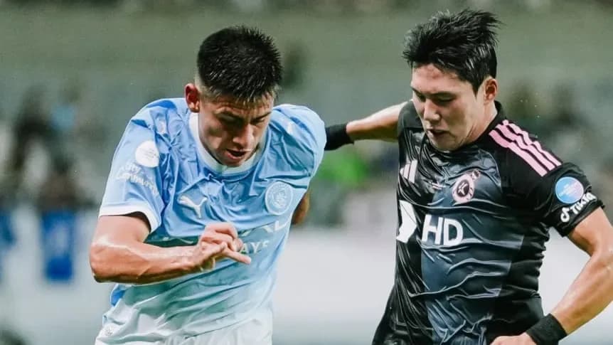 Echeverri volvió a jugar en la victoria del Manchester City ante K-League All Stars - TyC Sports