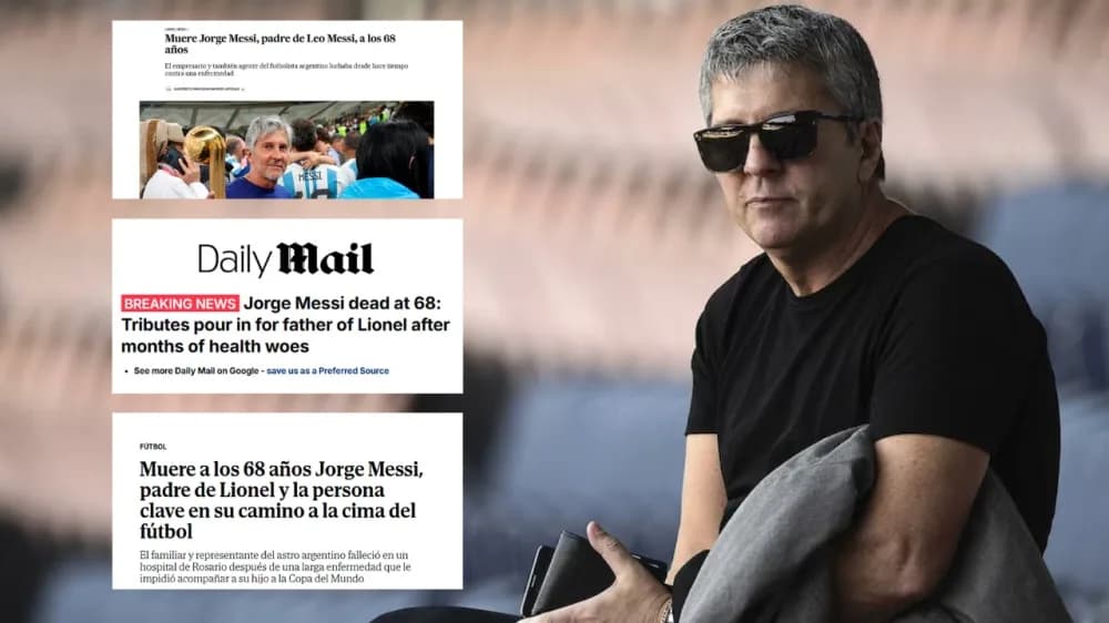 Cómo reflejaron la muerte de Jorge Messi los diarios del mundo