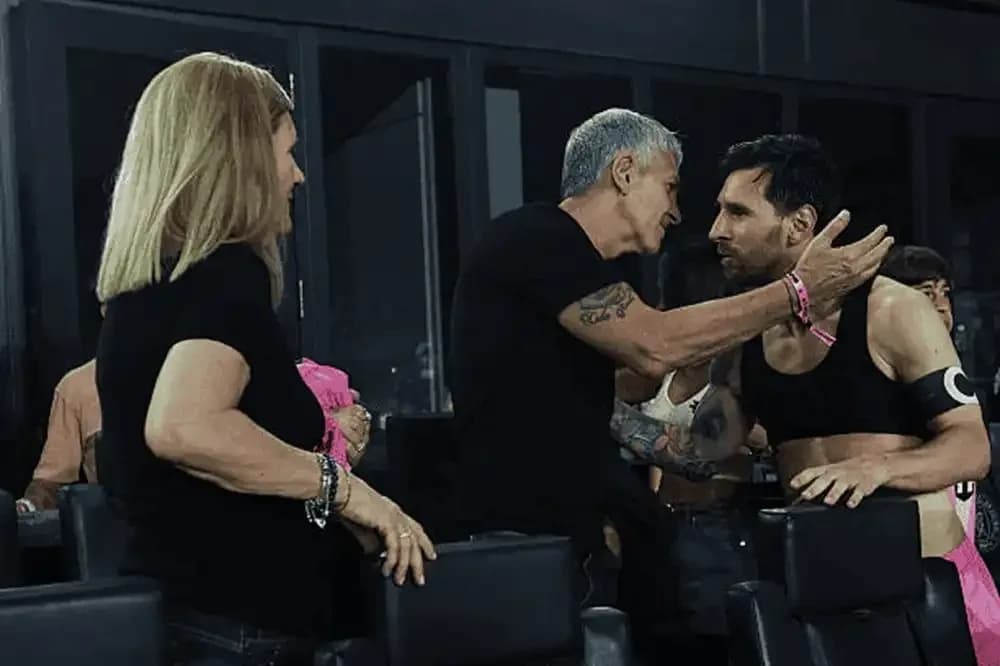 La última imagen pública de Jorge Messi y Lionel: doblete y abrazo en Miami