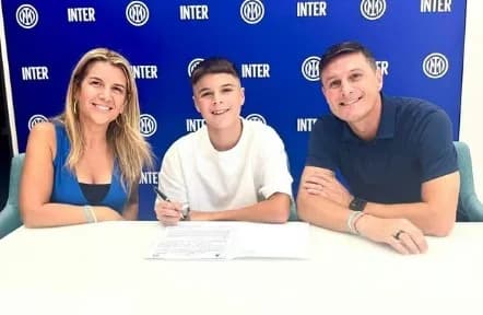 El hijo de Javier Zanetti firmó su primer contrato con Inter