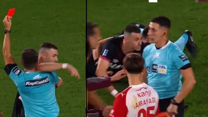 El ataque de furia de Carrera: fue expulsado y ¡hasta tiró al árbitro! - TyC Sports