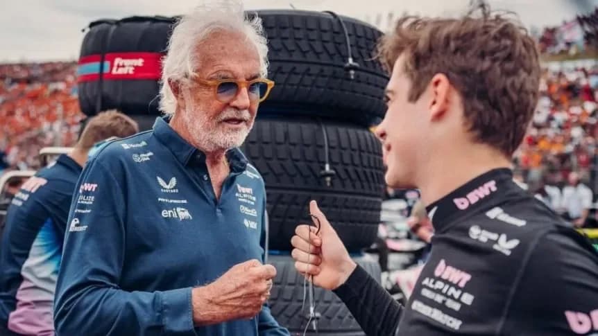 La reacción de Briatore cuando le preguntaron por la continuidad de Colapinto en la F1 - TyC Sports