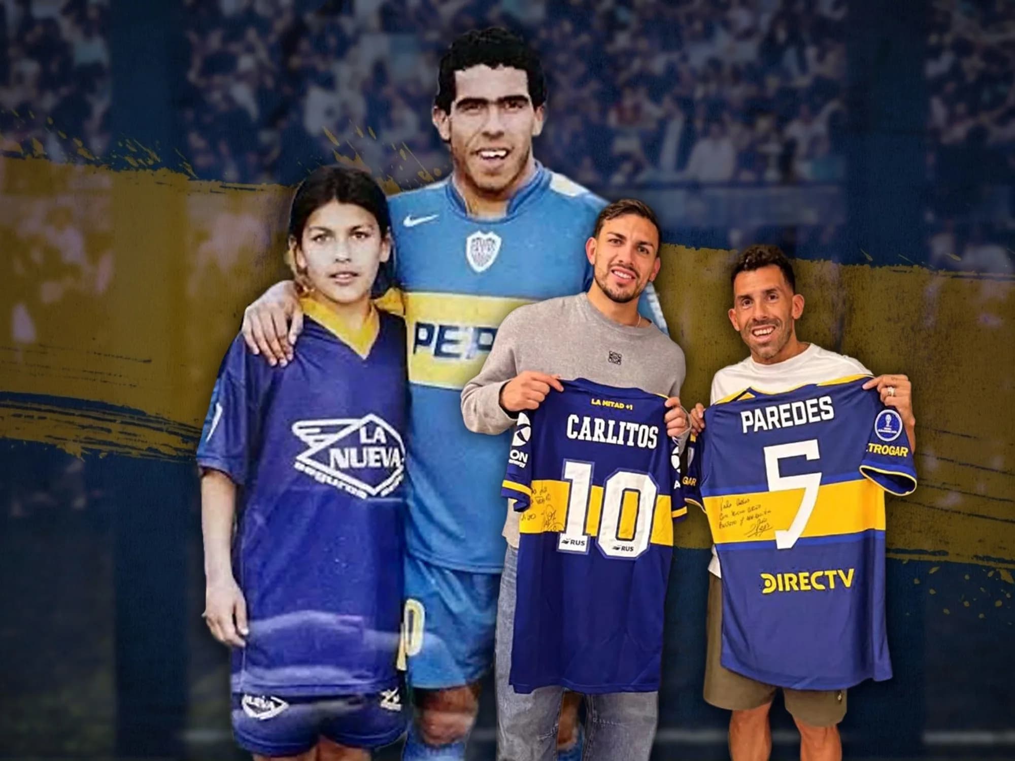 El reencuentro de Paredes y Tevez a más de 20 años de sus primeras fotos juntos