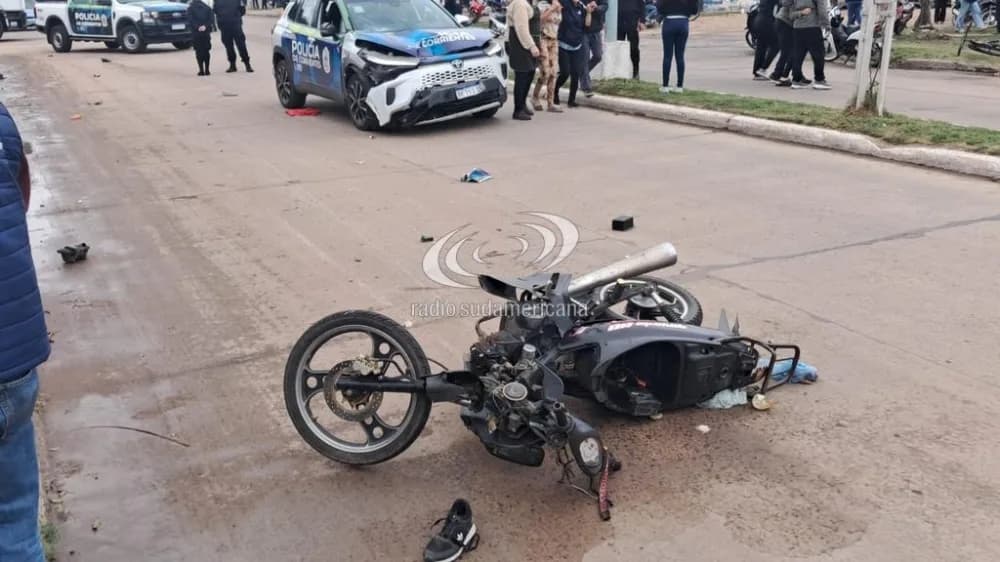 Falleció la motociclista que fue atropellada por un patrullero