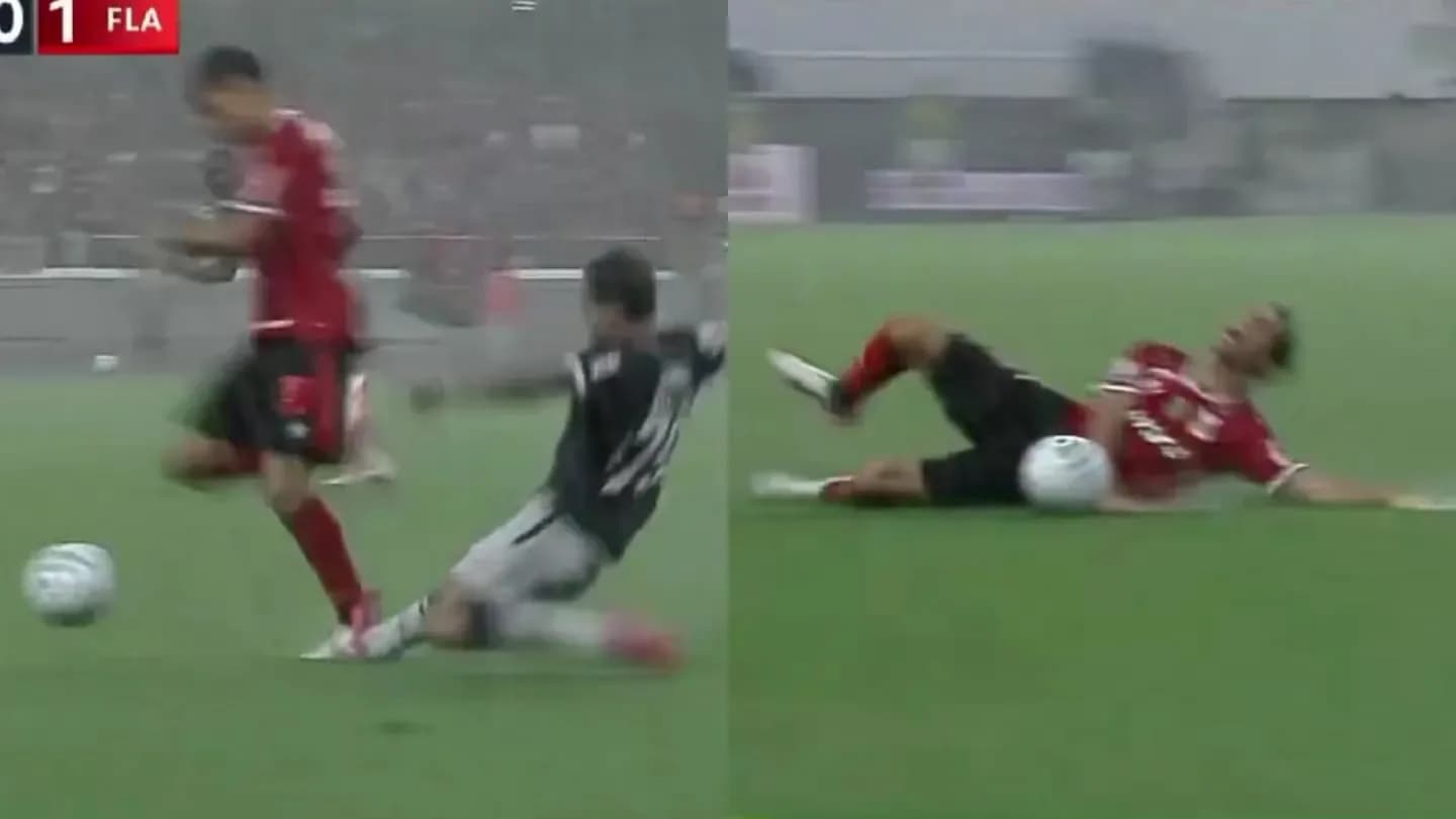 La patada criminal que sufrió Joaquín Freitas en su debut en Flamengo - TyC Sports