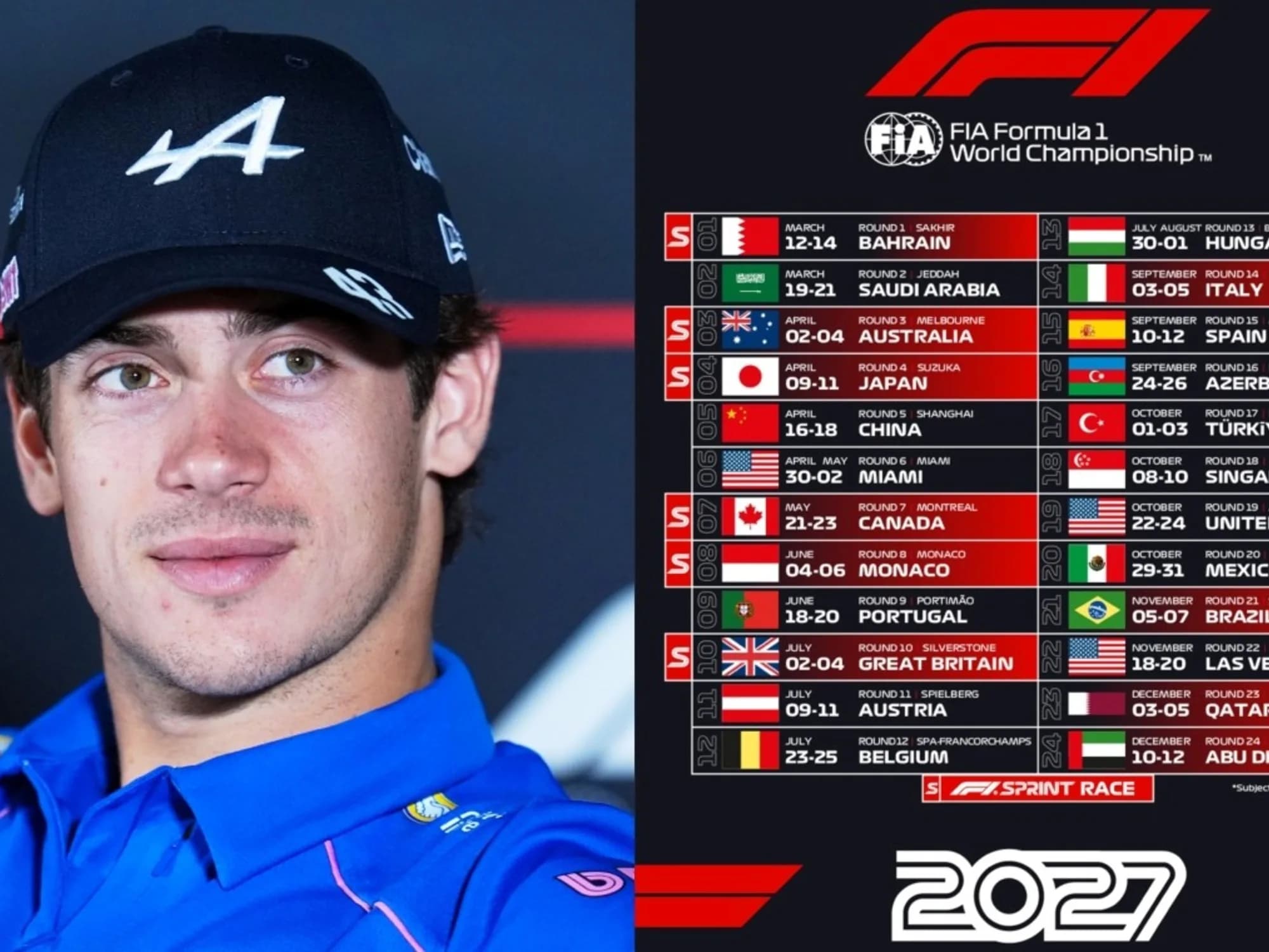 Oficial: sin Argentina, la Fórmula 1 confirmó el calendario para 2027 con más carreras Sprint y dos regresos