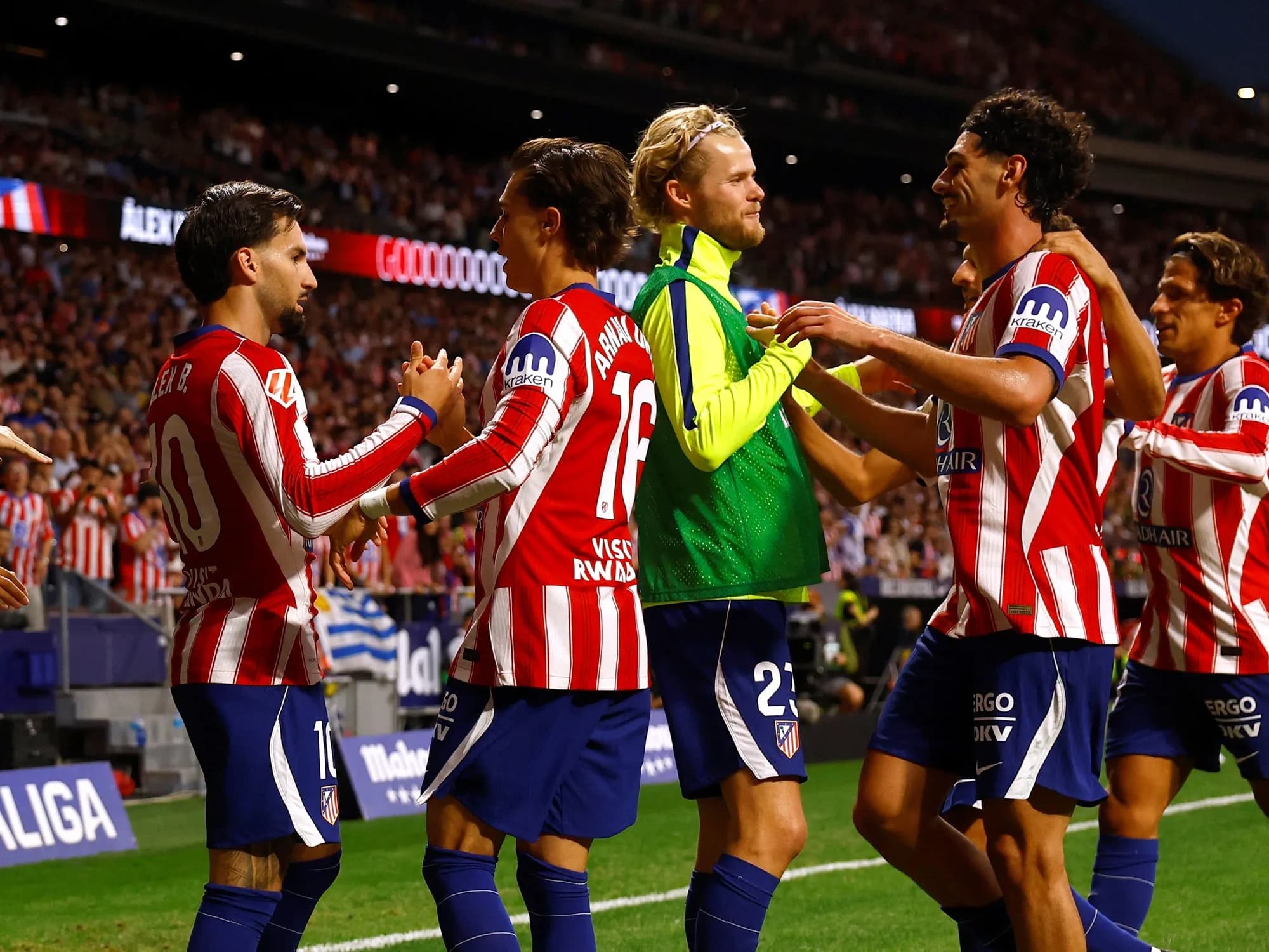 Con Cuti Romero y sin Julián Álvarez, Atlético de Madrid goleó y llega entonado al derbi vs Real Madrid