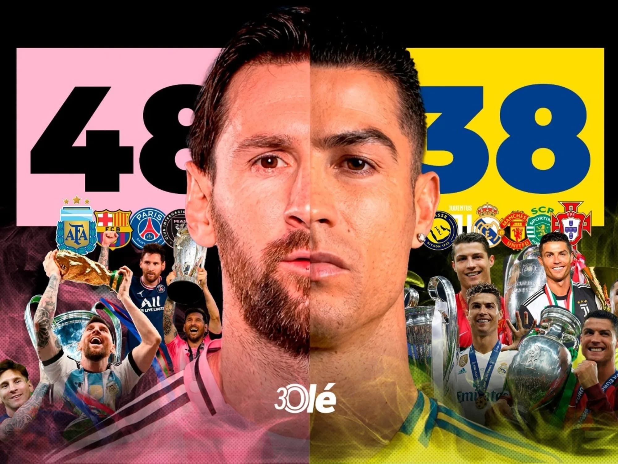 Lionel Messi vs. Cristiano Ronaldo: quién tiene más títulos y cuántos se llevan