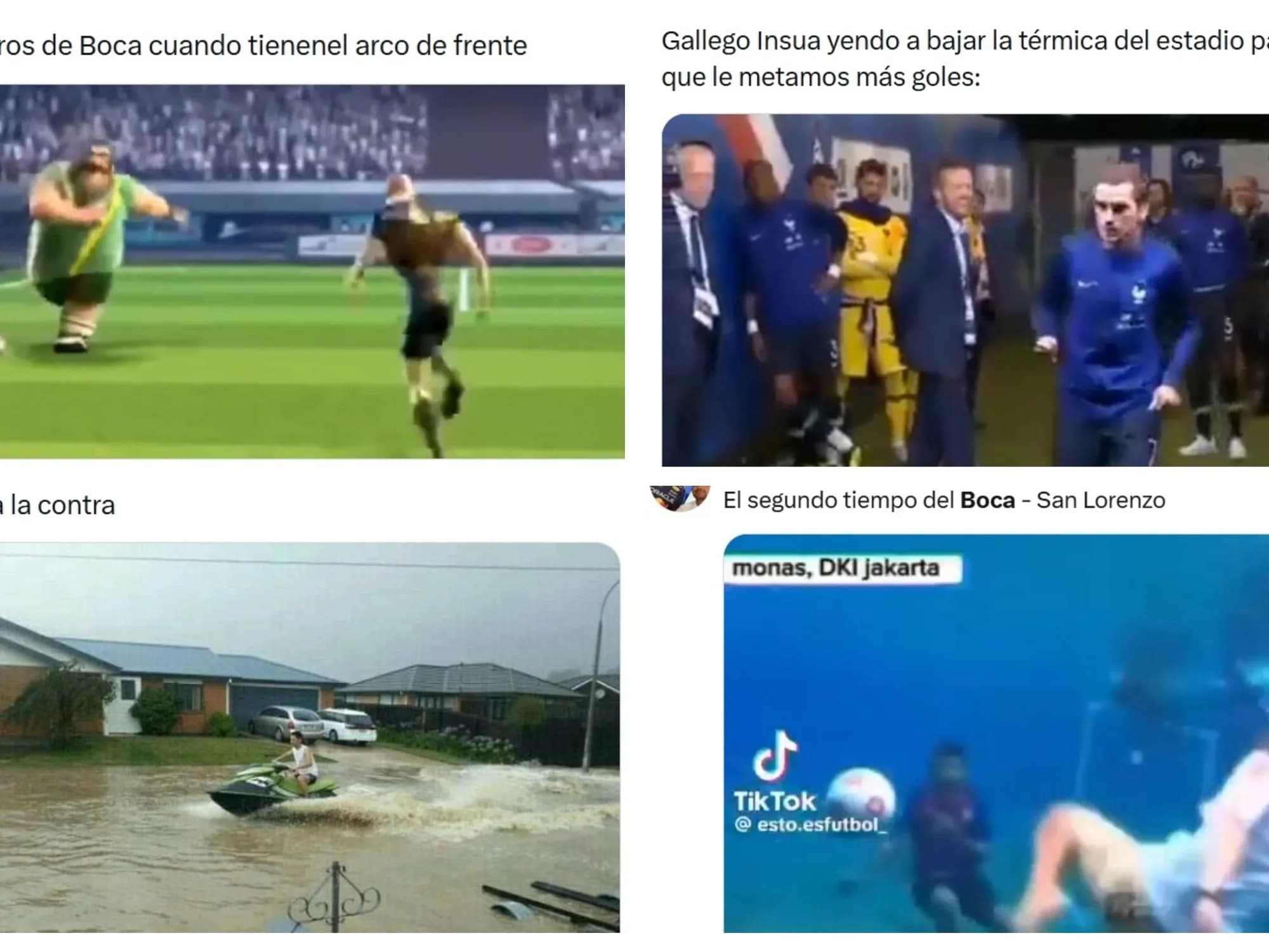 Los mejores memes del clásico entre Boca y San Lorenzo con la lluvia como protagonista