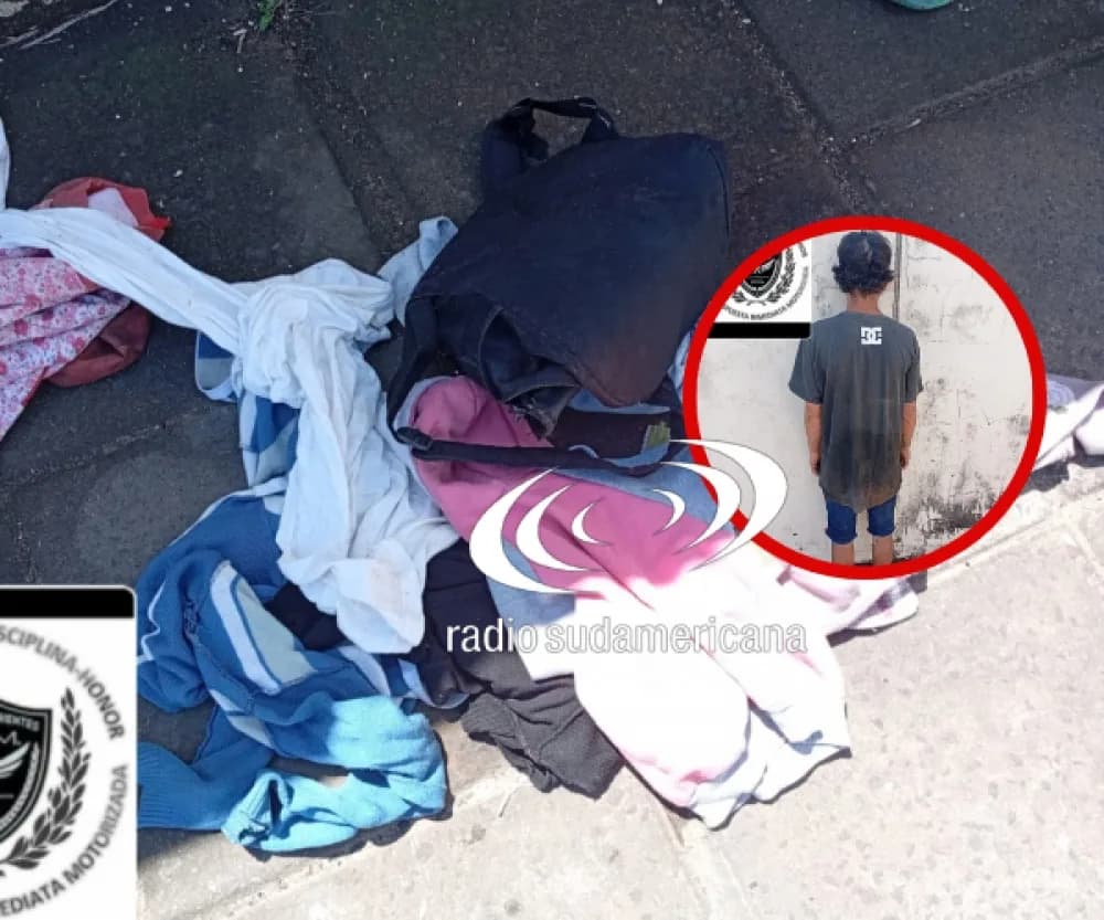 Lo atraparon cuando andaba robando ropas: tiene antecedentes