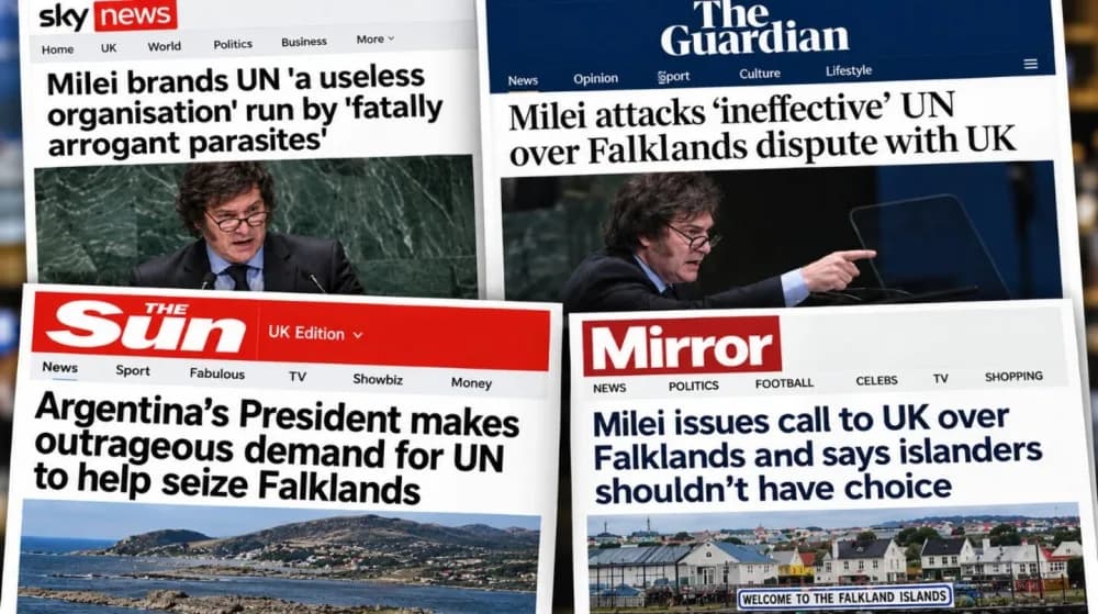 Cómo reaccionaron los medios británicos al discurso de Milei en la ONU
