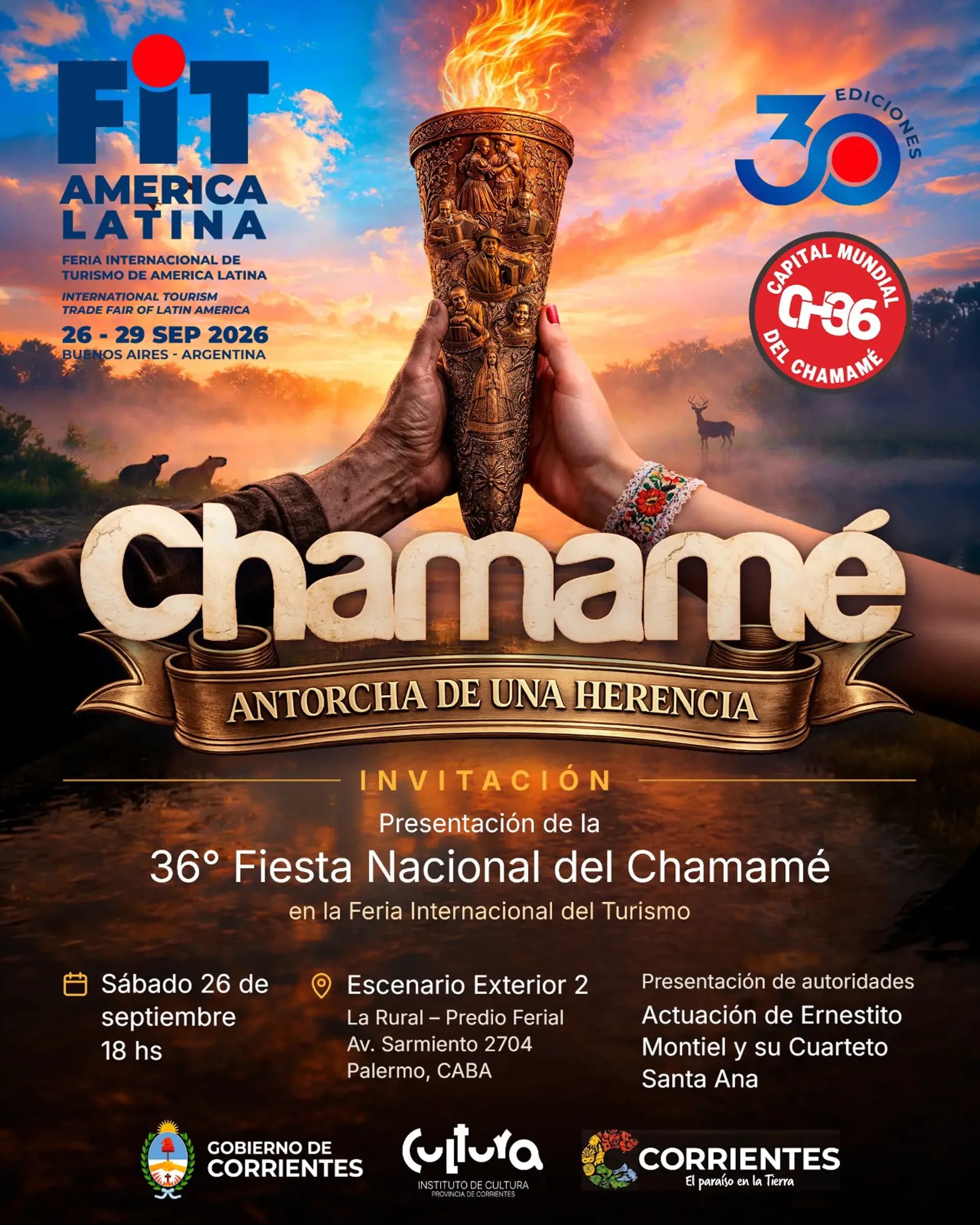 Corrientes presentará la 36ª Fiesta Nacional del Chamamé en la Feria Internacional del Turismo