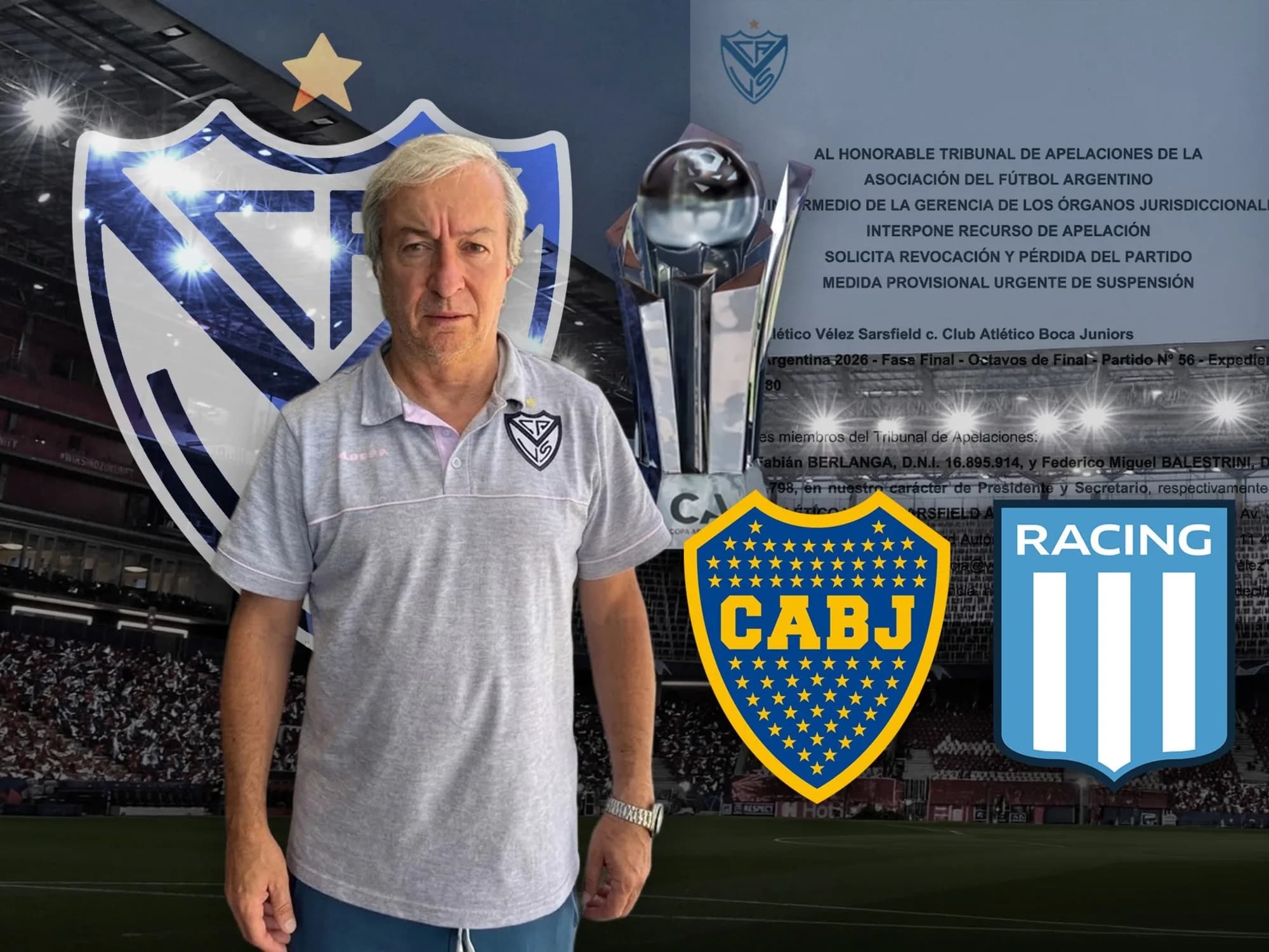 Bomba: Vélez apeló y pidió la suspensión del Boca-Racing en la Copa Argentina