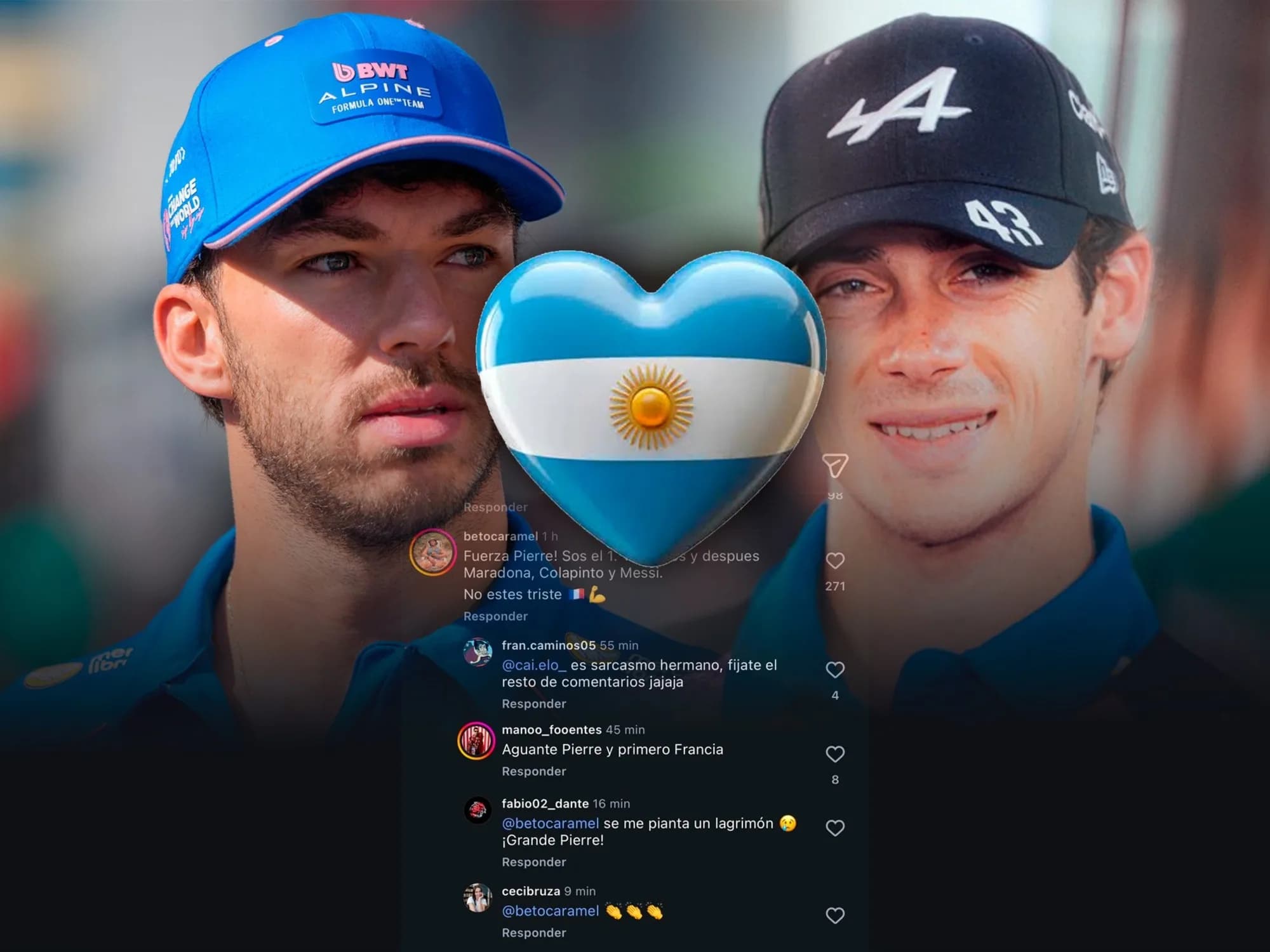 Tras el reto de Briatore, Argentina "ama" a Gasly: “¿De qué planeta viniste, croissant cósmico?”
