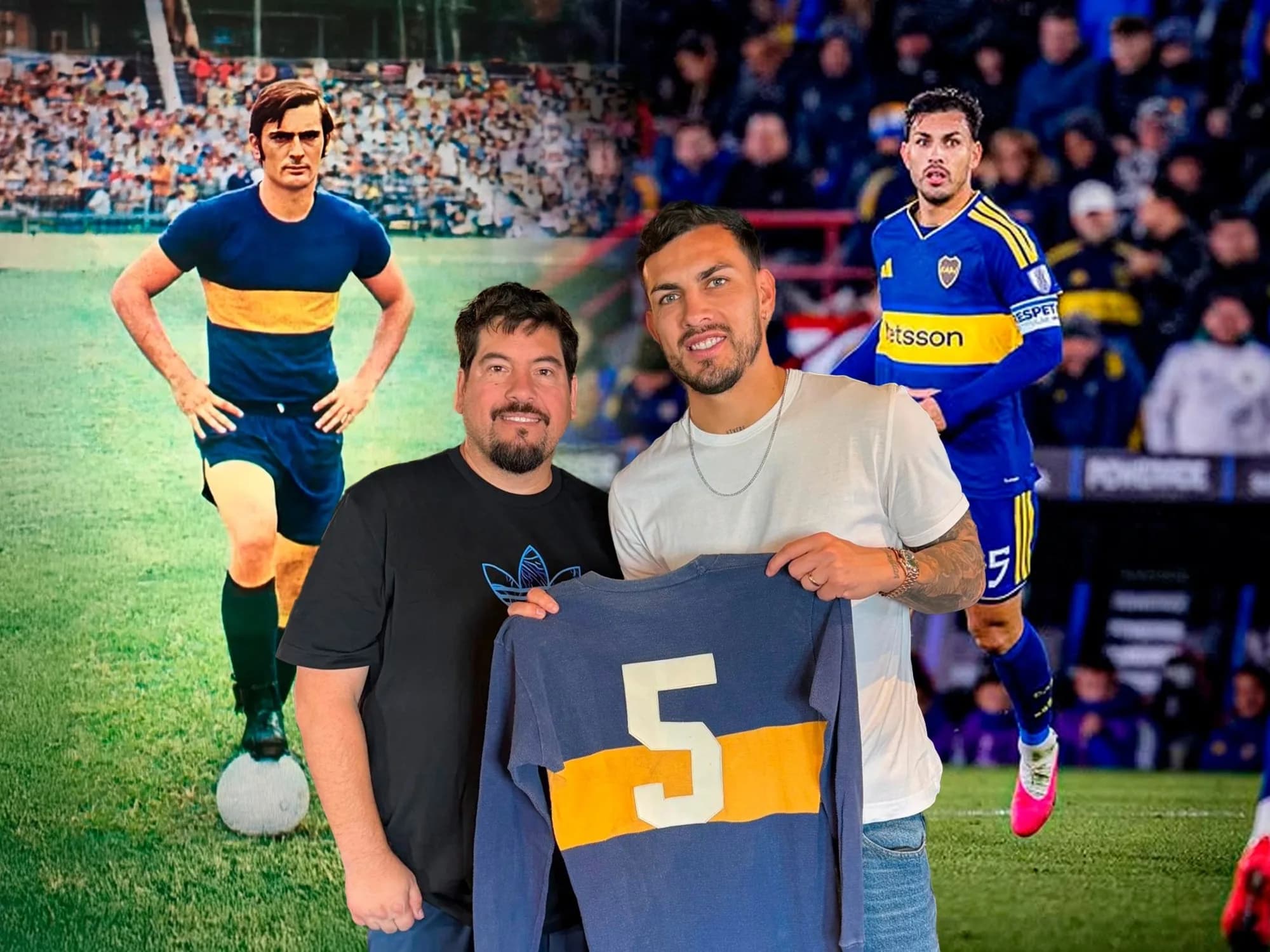 Exclusivo Olé: con una fuerte carga simbólica, una histórica camiseta de Suñé pasó a manos de Paredes