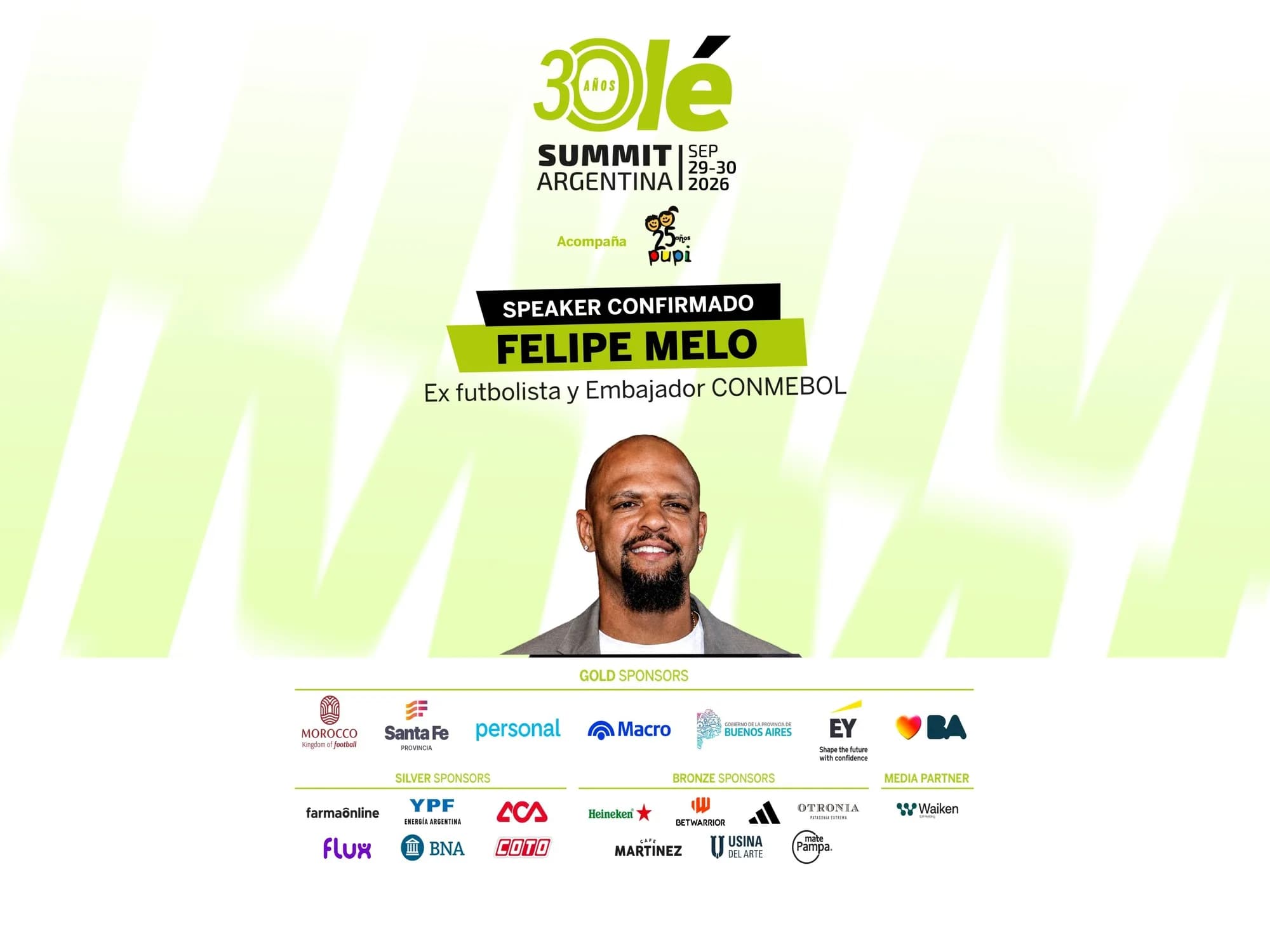 Felipe Melo en el Olé Summit 2026: leyenda de la Copa Libertadores y fanático de Messi