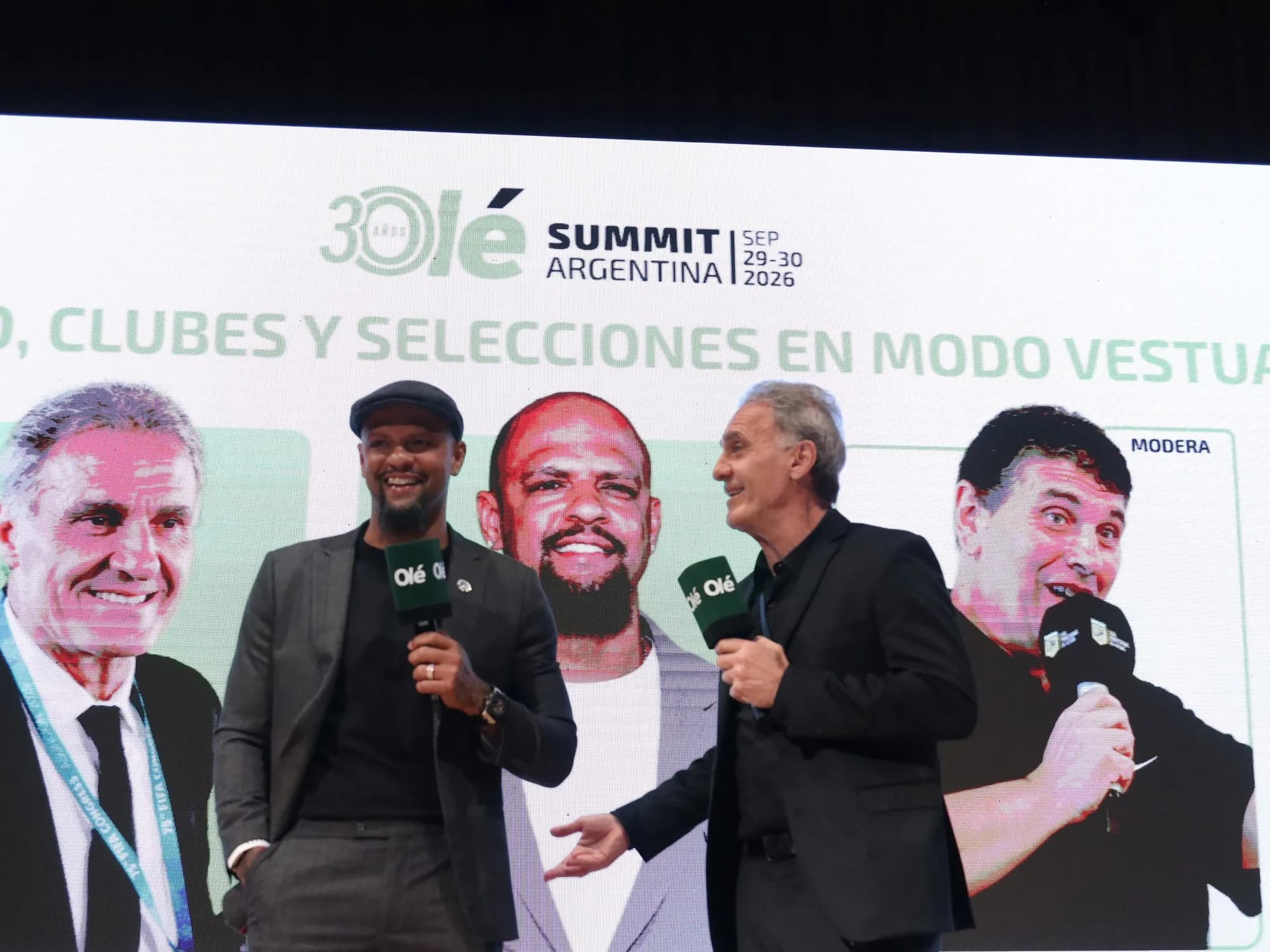 Felipe Melo y Oscar Ruggeri en una charla imperdible en el Olé Summit: la pica Argentina - Brasil, la formación de jugadores y más