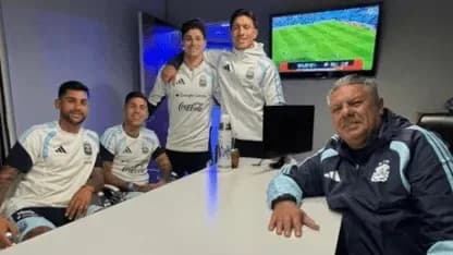 La nueva foto cábala de la Selección Argentina con Chiqui Tapia - TyC Sports