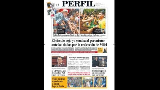 La tapa del Diario PERFIL del domingo 4 de octubre de 2026