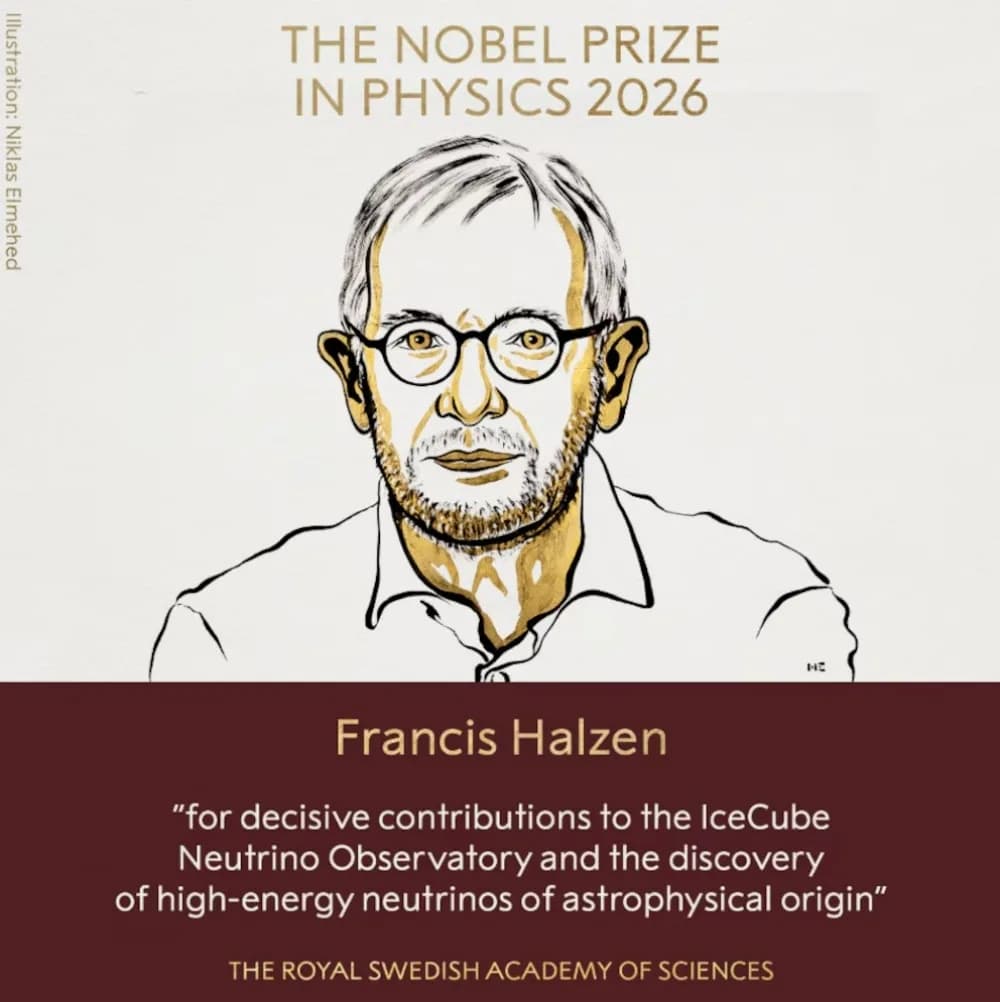 Portada de video: El premio Nobel de Física 2026 fue otorgado al belga Francis Halzen