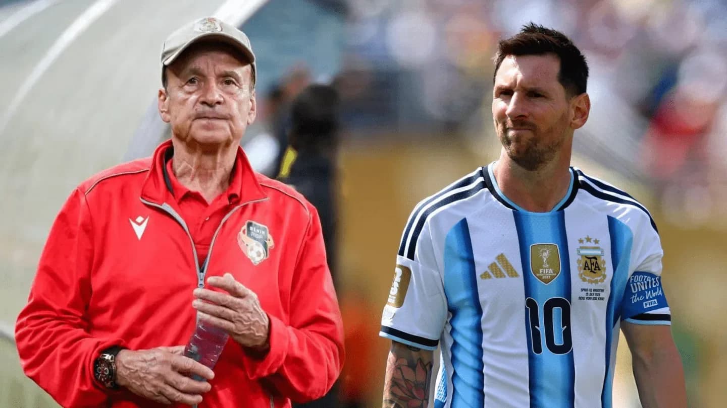 El particular reencuentro de Messi con el DT de Benín en su despedida - TyC Sports