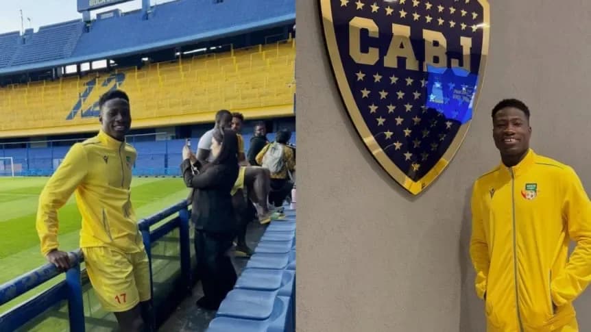 Locos por Boca: el plantel de Benín visitó la Bombonera - TyC Sports