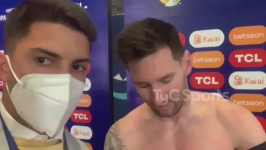 De la nota con barbijo y celular a la Copa - TyC Sports