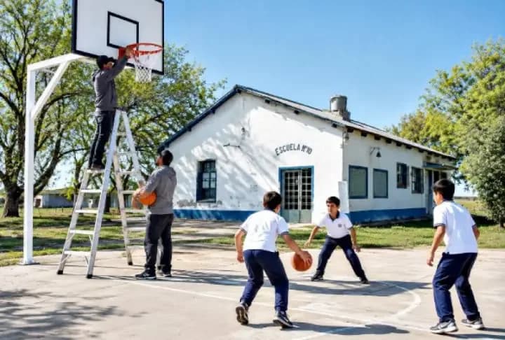 "Sembrarán" aros de básquet en
las escuelas rurales de Corrientes
