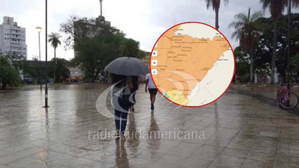 Alerta Naranja en Corrientes: tormentas severas para este jueves