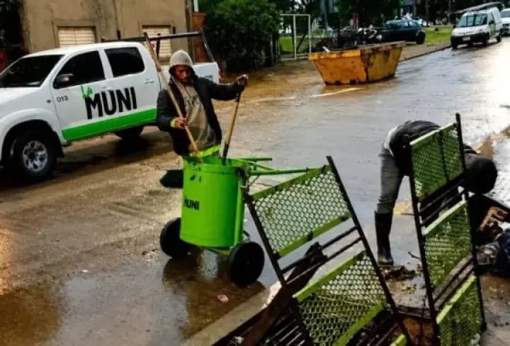 Alerta amarilla por tormentas: solicitan a los vecinos no sacar la basura