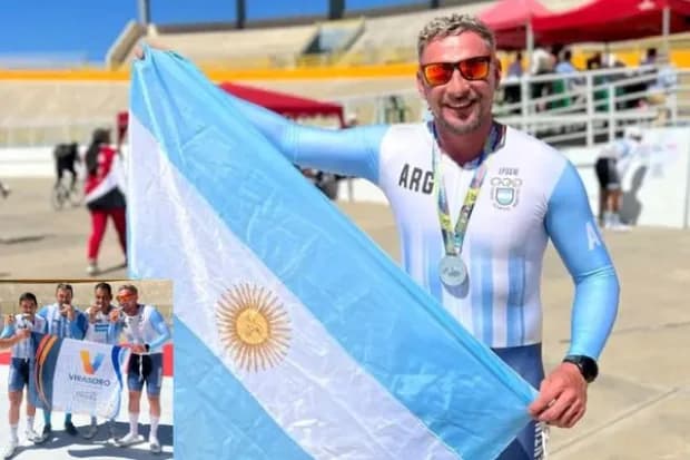 Un ciclista correntino trae dos medallas de plata del Campeonato Panamericano de Ciclismo en Tarija
