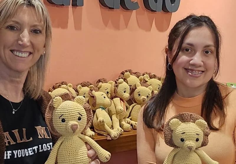 Movida solidaria para niños del Pediátrico: convocan a tejer leoncitos este domingo en parque Mitre