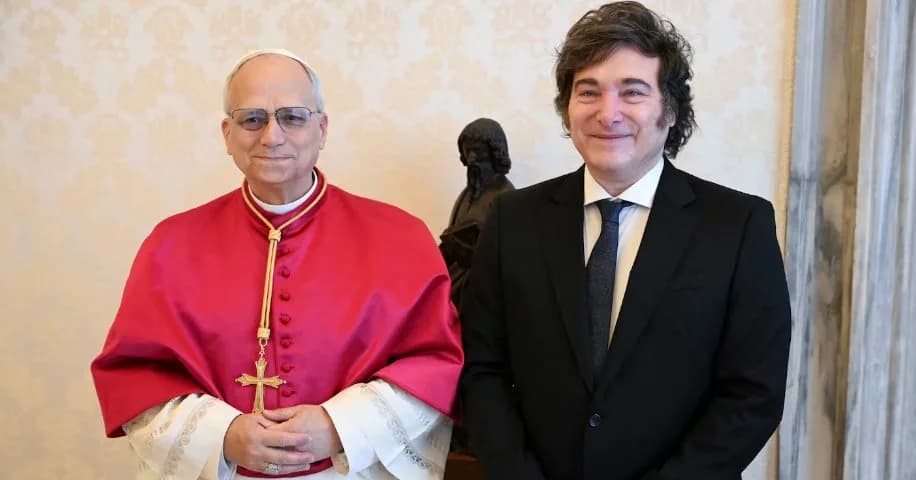 El mensaje de Javier Milei al papa León XIV: "Nos unimos en oración por su salud”