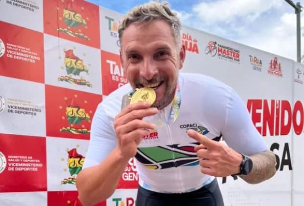 El virasoreño Mazo obtuvo medalla de oro en la última jornada del Panamericano de Master de Ciclismo
