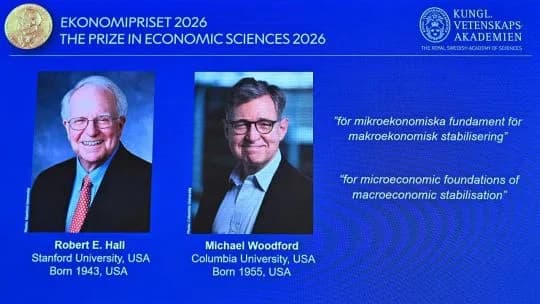 Premio Nobel de Economía 2026 para Robert Hall y Michael Woodford por sus aportes para enfrentar las crisis económicas