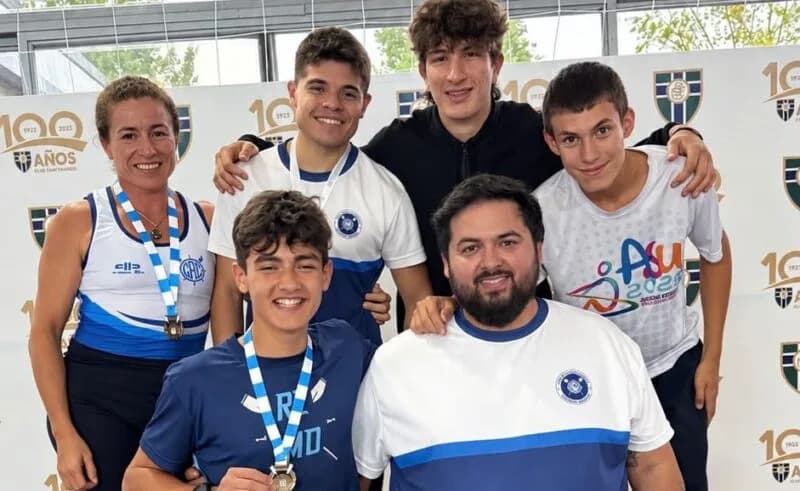 López Rivadeneira y Colomba se consagraron campeones en el Argentino de Remo Indoor