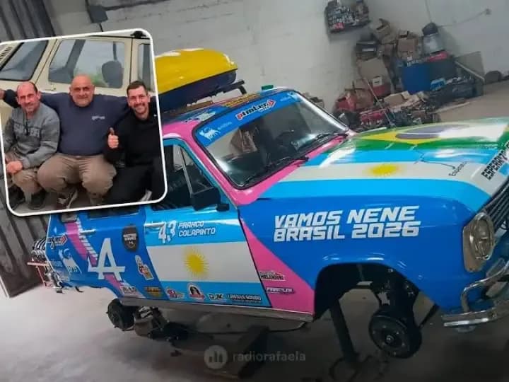 Tres amigos viajarán más de 2.000 kilómetros en una Renault 6 para ver a Colapinto