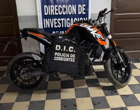 Recuperaron en Riachuelo una moto robada en Corrientes