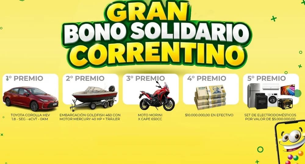 Lotería Correntina lanza bono solidario para acompañar a instituciones provinciales