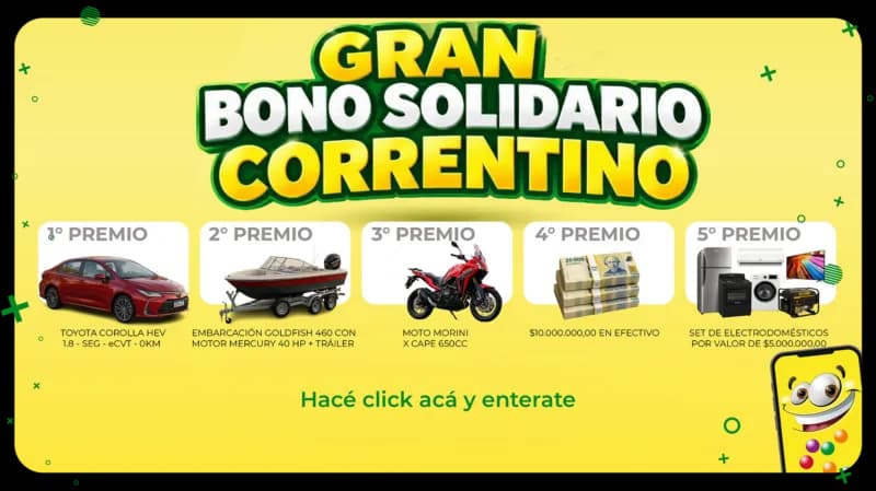 Lotería Correntina presentó el Bono Solidario