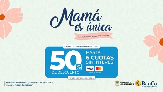 El Gobierno provincial y el Banco de Corrientes lanzan beneficios especiales para celebrar el Día de la Madre