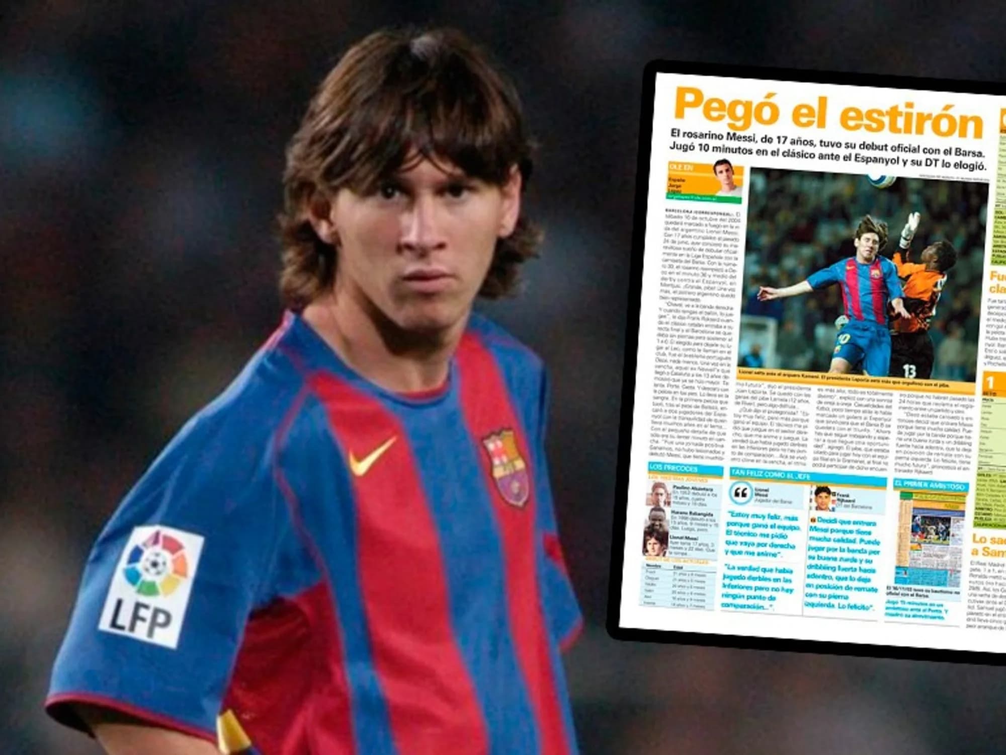 Se cumplieron 22 años del debut oficial de Messi: qué había dicho tras su estreno y la crónica de Olé de ese día