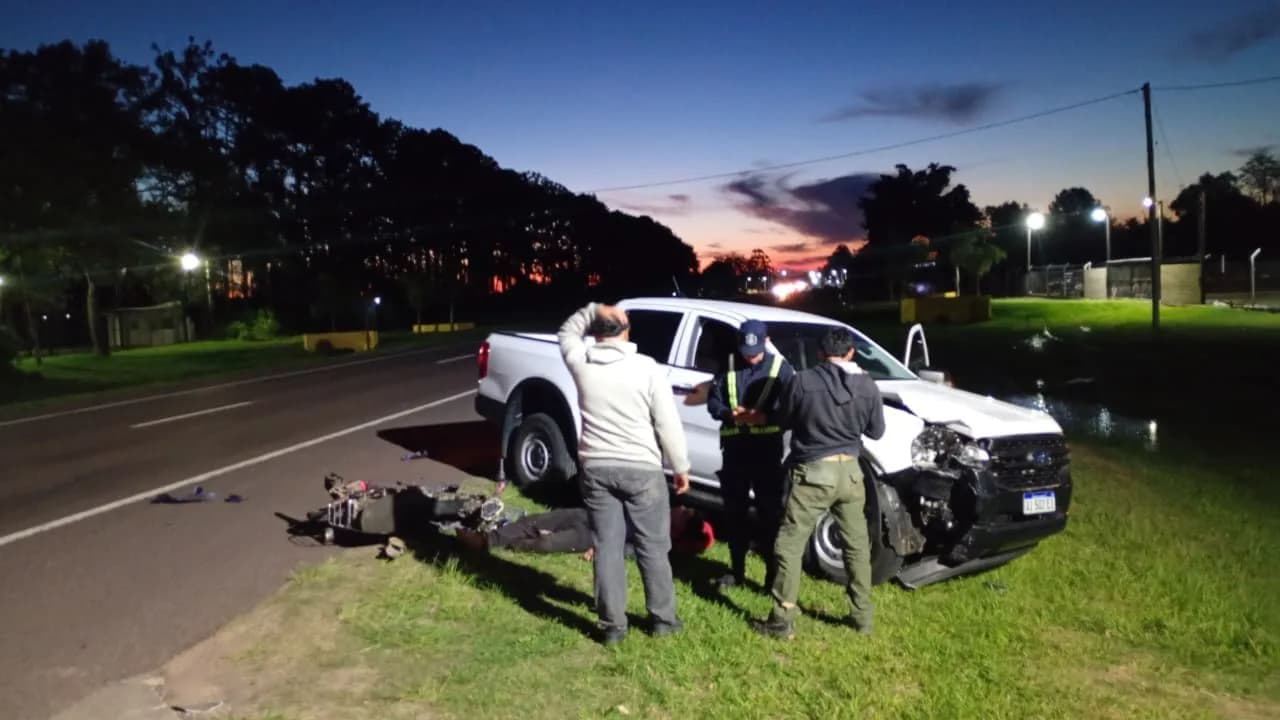 Corrientes: murió motociclista tras colisionar con una camioneta en Ruta 12