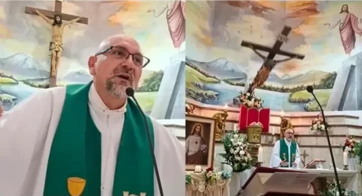 Vídeo: un sacerdote murió en plena misa al caerle la cruz encima de su cabeza