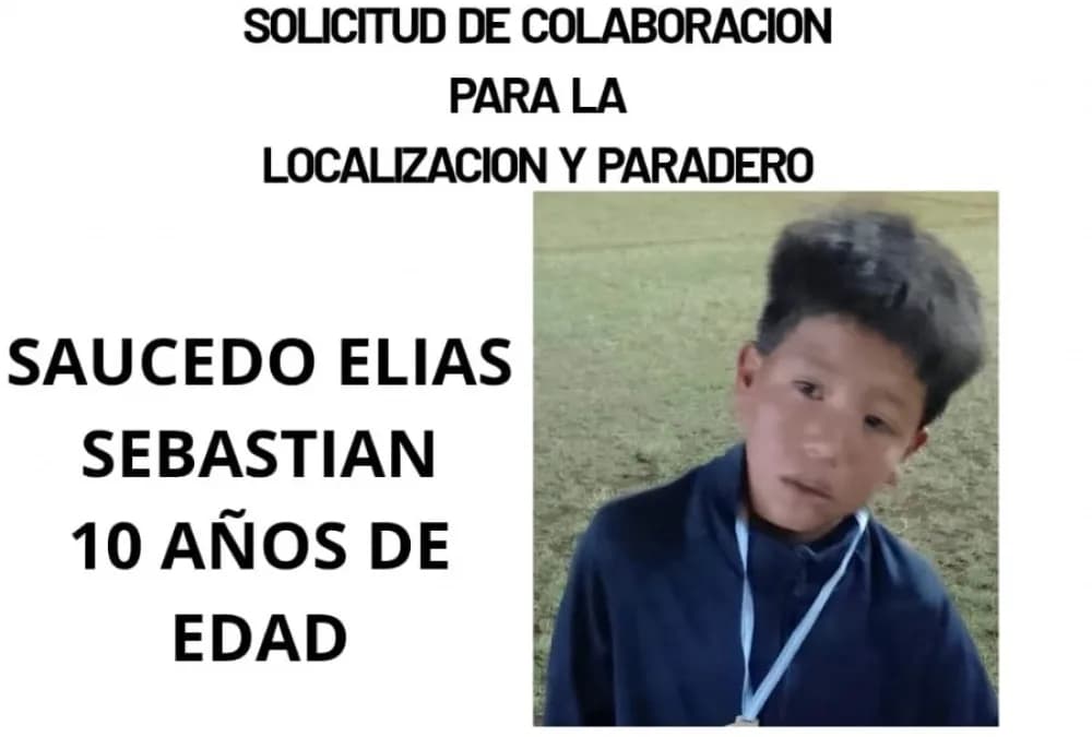 Buscan a un niño de 10 años que se ausentó de su hogar